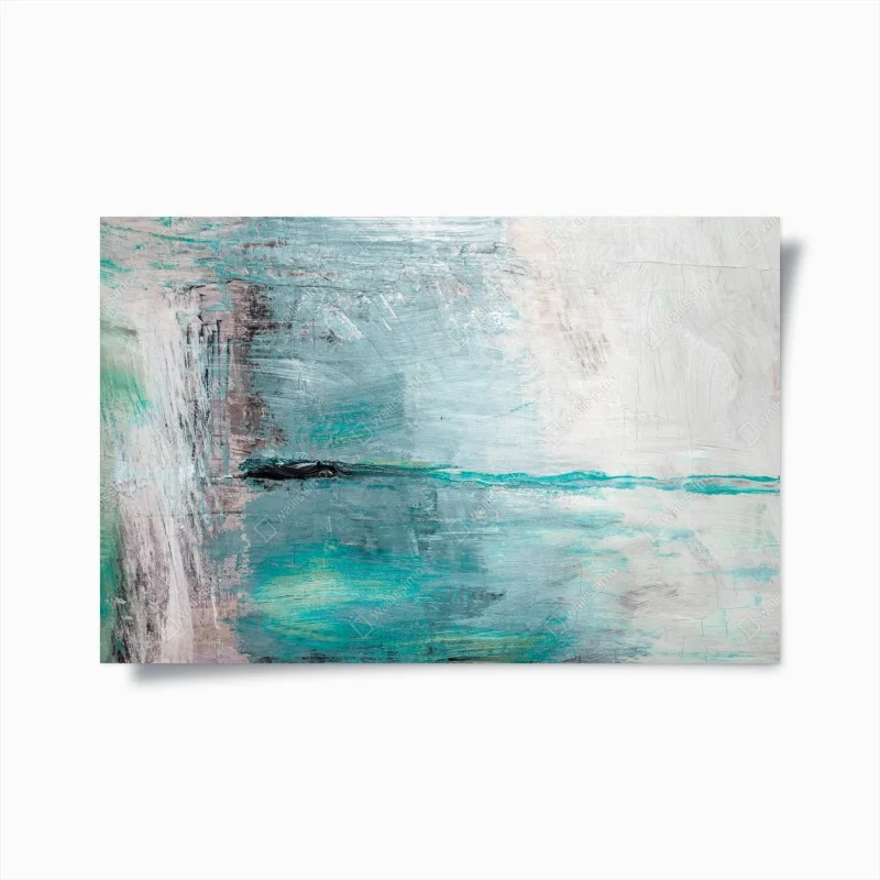 Poster serene turquoise abstract seascape