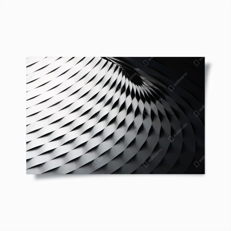 Poster monochrome geometric metal pattern