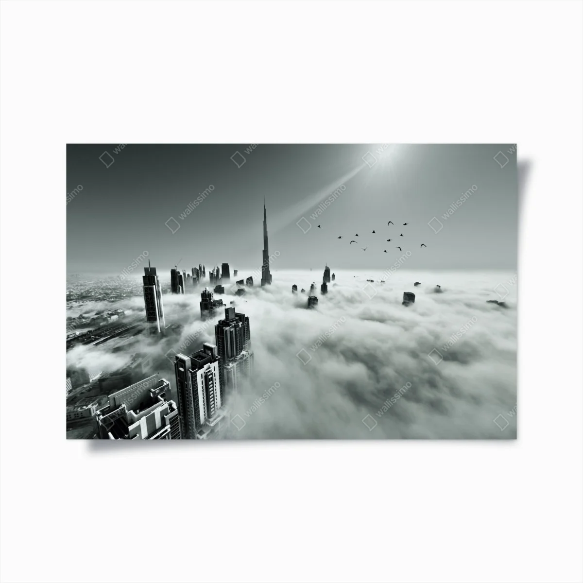 Poster misty Dubai skyline above the clouds ⁕ Wallissimo® Poster misty Dubai skyline above the clouds ⁕ Wallissimo®