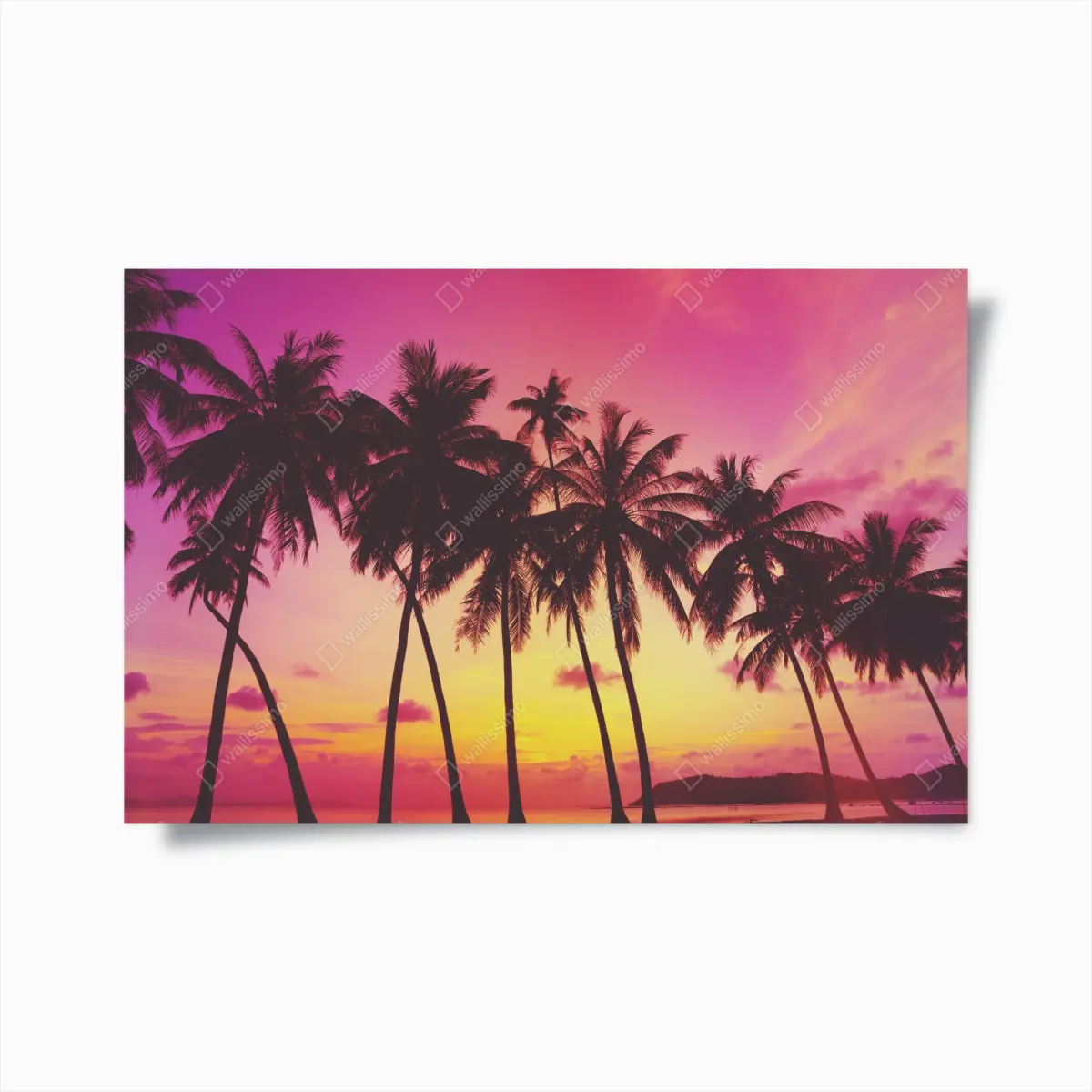 Poster tropical sunset palm silhouettes, Thailand ⁕ Wallissimo® Poster tropical sunset palm silhouettes, Thailand ⁕ Wallissimo®