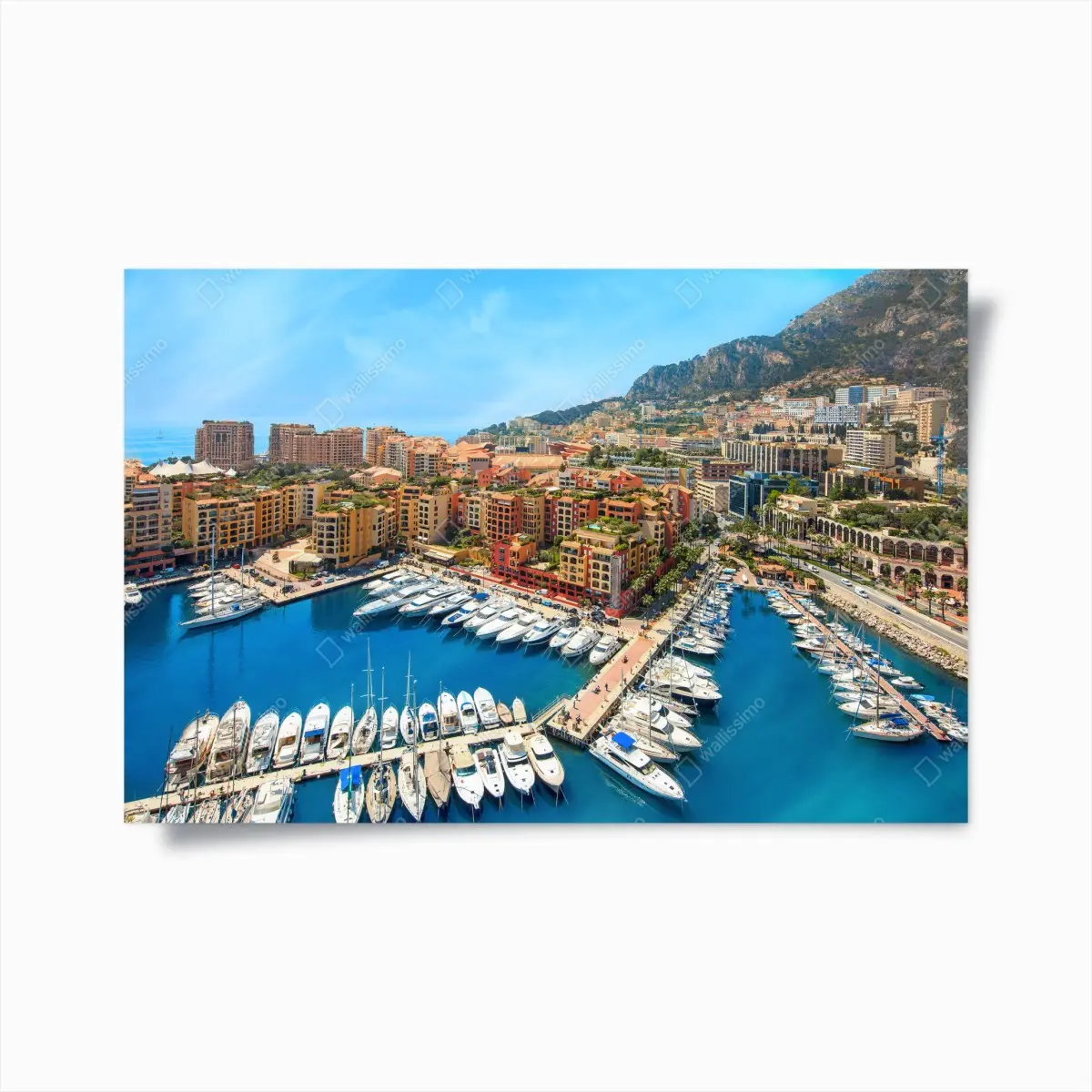 Poster sunny marina coastal cityscape • Wallissimo® Poster sunny marina coastal cityscape • Wallissimo®
