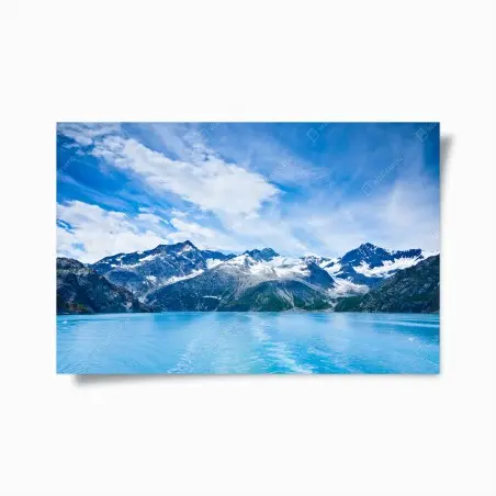 Poster snow-capped peaks at Glacier Bay, Alaska • Wallissimo®