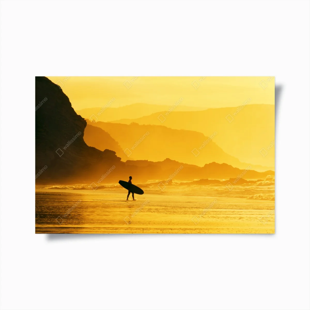 Poster surfer at golden sunset • Wallissimo® Poster surfer at golden sunset • Wallissimo®