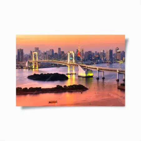 Poster Tokyo skyline at sunset • Wallissimo®
