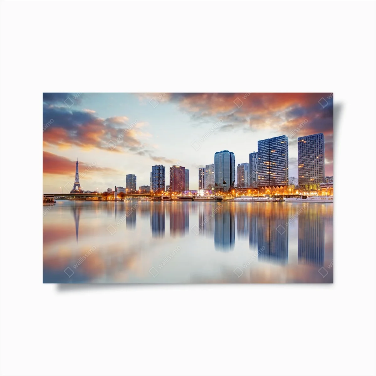 Poster Paris skyline at sunset with Eiffel Tower ⁕ Wallissimo® Poster Paris skyline at sunset with Eiffel Tower ⁕ Wallissimo®