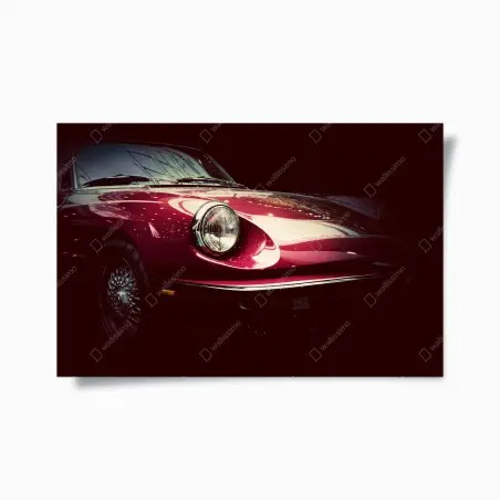 Poster classic red sports car close-up • Wallissimo®