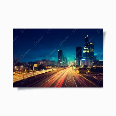 Poster La Défense skyline at dusk • Wallissimo®