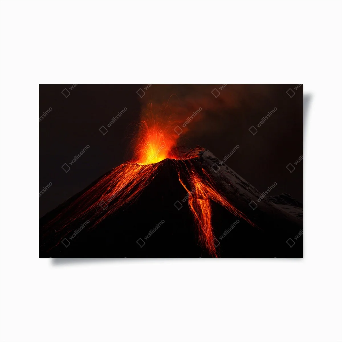 Poster molten volcano eruption at night ⁕ Wallissimo® Poster molten volcano eruption at night ⁕ Wallissimo®