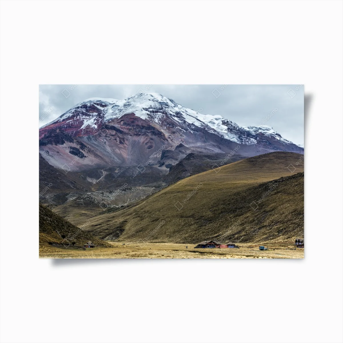 Poster majestic snow-capped mountain valley • Wallissimo® Poster majestic snow-capped mountain valley • Wallissimo®
