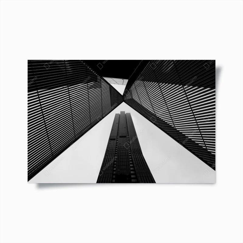 Poster Melbourne architectural lines in monochrome