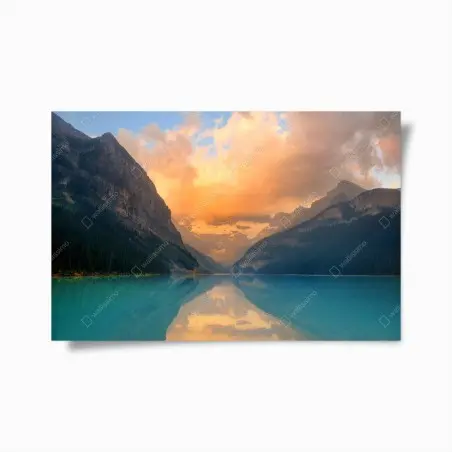 Poster sunrise over Lake Louise, Banff • Wallissimo®