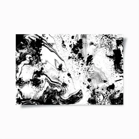 Poster monochrome marble ink abstract • Wallissimo®