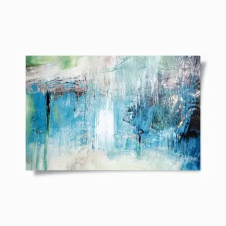 Poster turquoise abstract oil painting texture • Wallissimo®