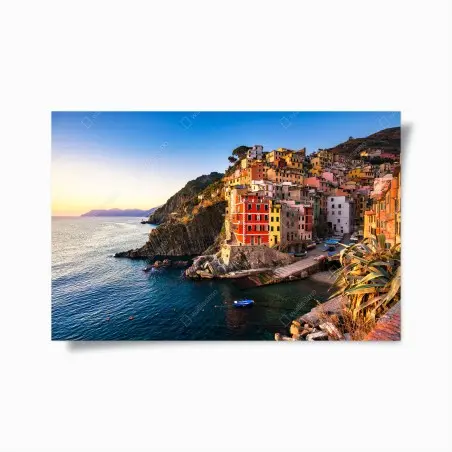 Poster sunset over Riomaggiore, Cinque Terre • Wallissimo®