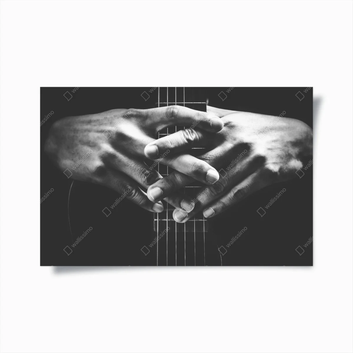 Poster intertwined hands on guitar strings • Wallissimo® Poster intertwined hands on guitar strings • Wallissimo®