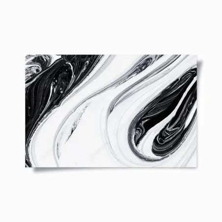 Poster monochrome marble swirl • Wallissimo®