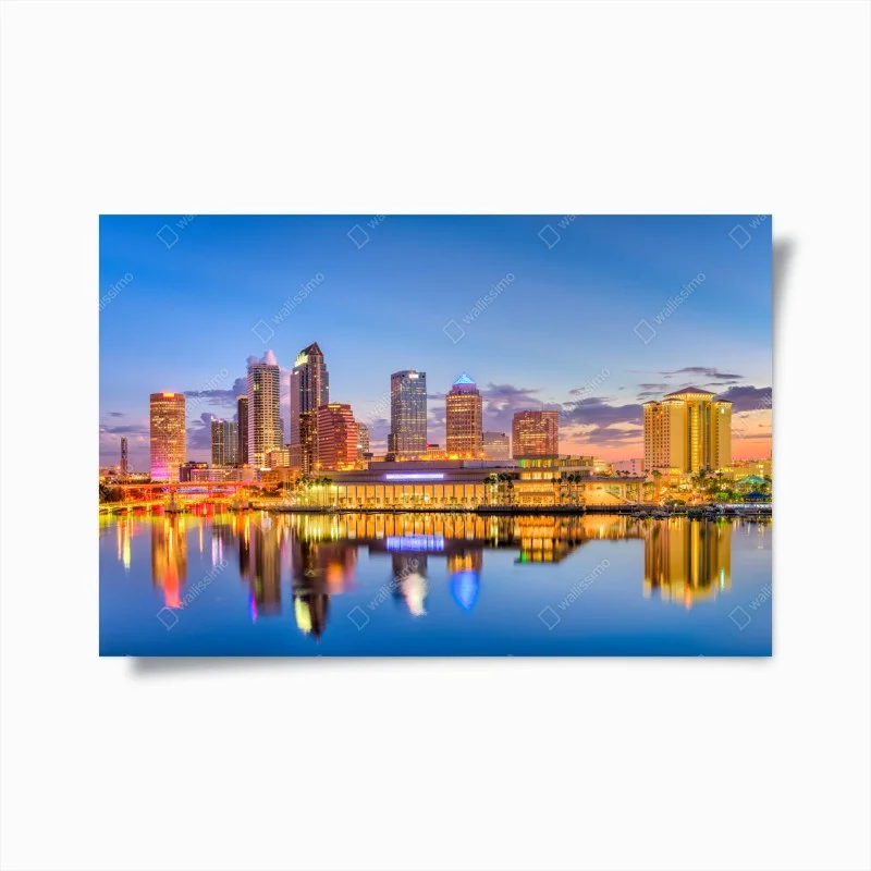Poster Tampa skyline at dusk