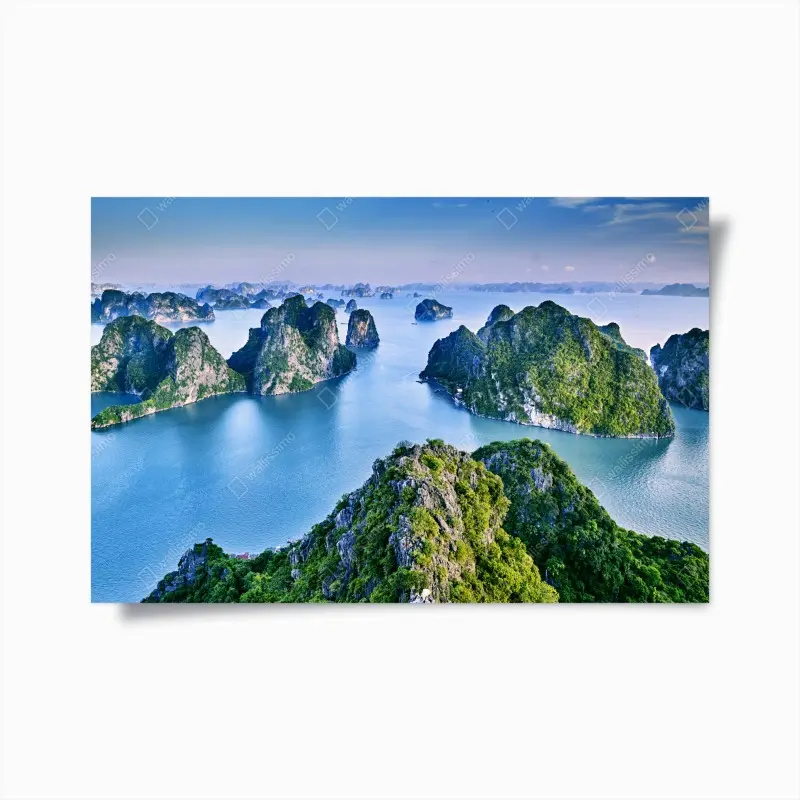 Poster Halong Bay limestone islands panorama