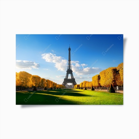 Poster spring at Champs de Mars, Eiffel Tower, Paris • Wallissimo®