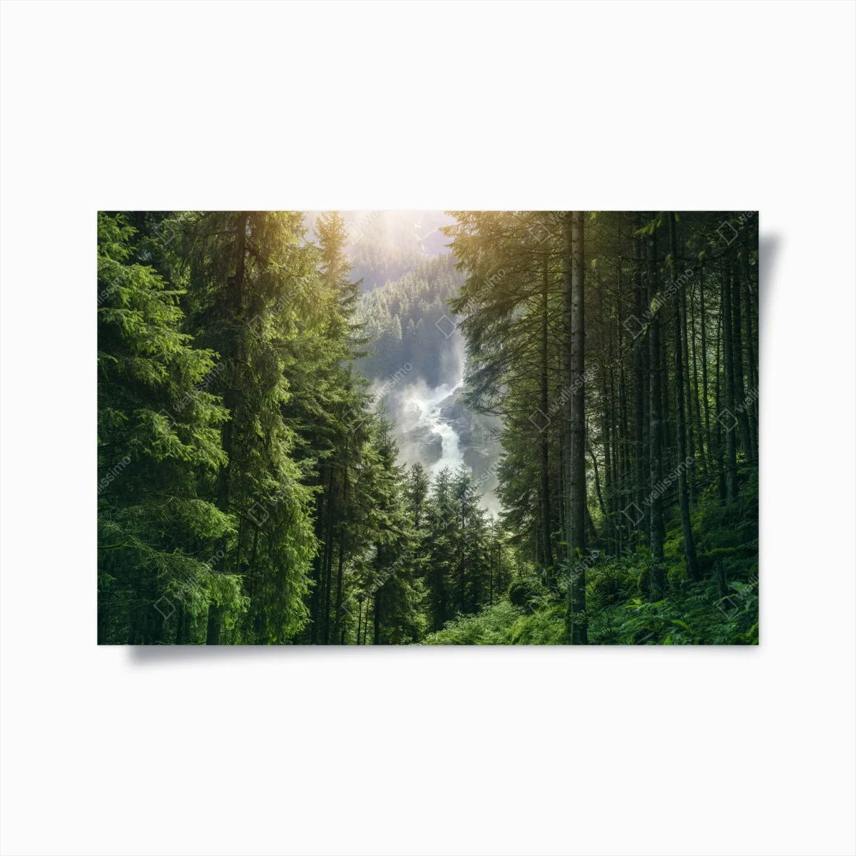 Poster Krimml waterfalls, lush alpine forest • Wallissimo® Poster Krimml waterfalls, lush alpine forest • Wallissimo®