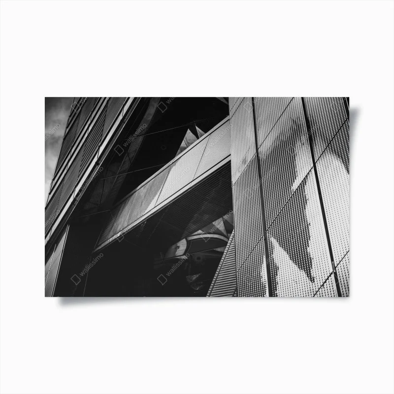 Poster geometric modern facade in monochrome
