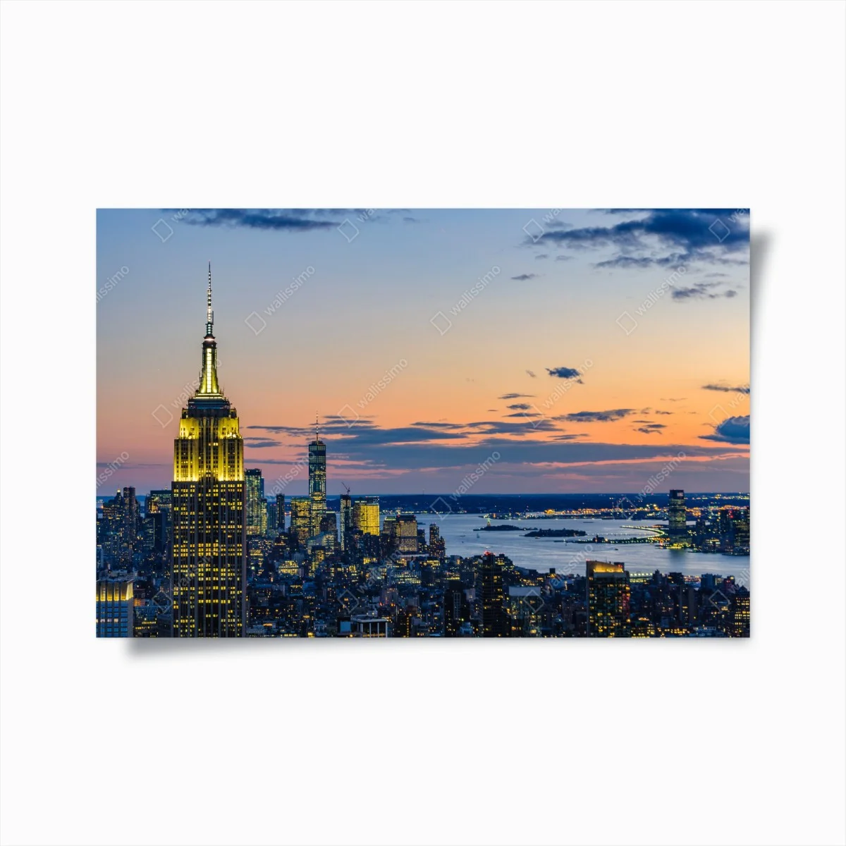 Poster New York skyline at dusk • Wallissimo® Poster New York skyline at dusk • Wallissimo®