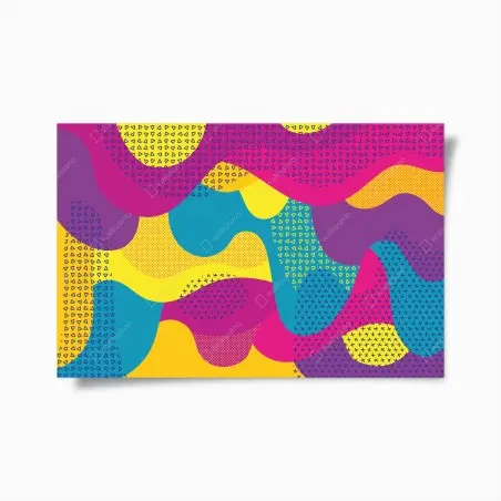 Poster vibrant abstract wave pattern • Wallissimo®