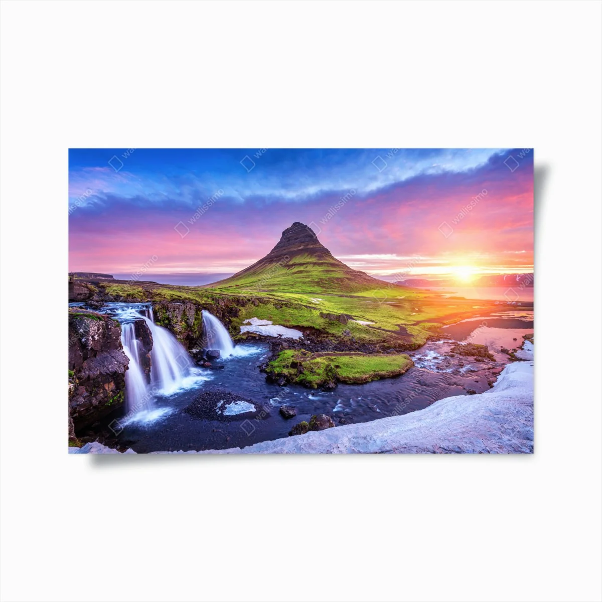 Poster Kirkjufell sunrise landscape • Wallissimo® Poster Kirkjufell sunrise landscape • Wallissimo®