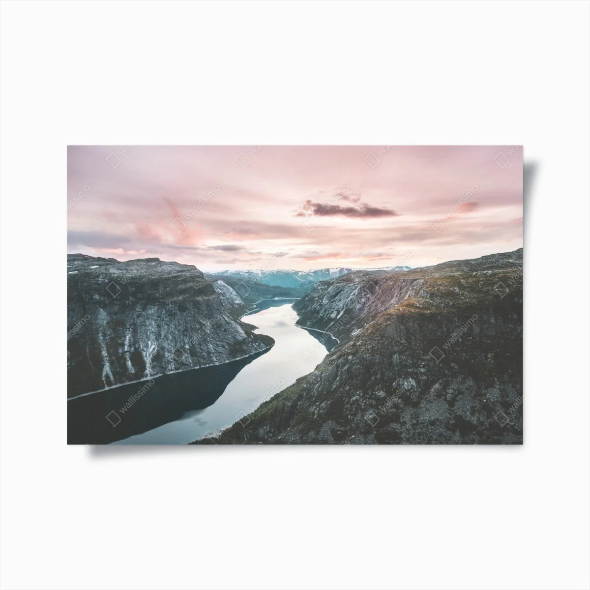 Poster serene fjord at sunset • Wallissimo® Poster serene fjord at sunset • Wallissimo®