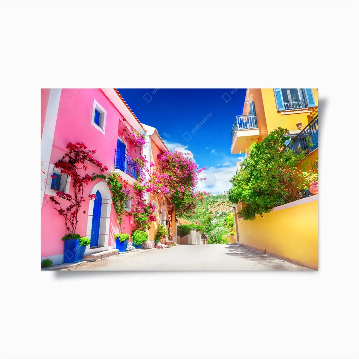 Poster vibrant street in Kefalonia • Wallissimo® Poster vibrant street in Kefalonia • Wallissimo®