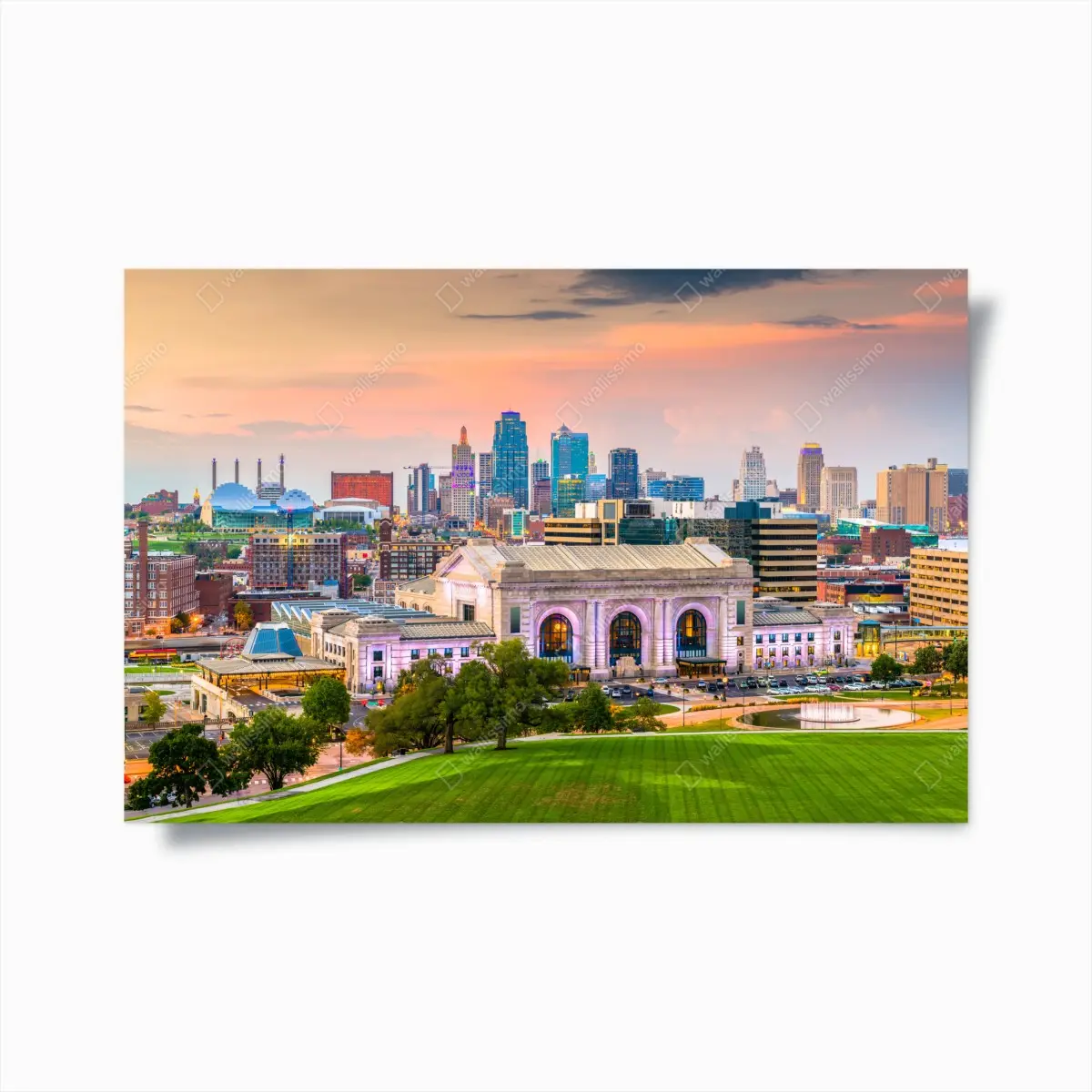 Poster Kansas City skyline at dusk • Wallissimo® Poster Kansas City skyline at dusk • Wallissimo®