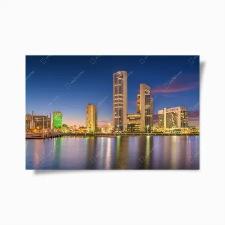Poster Corpus Christi skyline at twilight • Wallissimo®