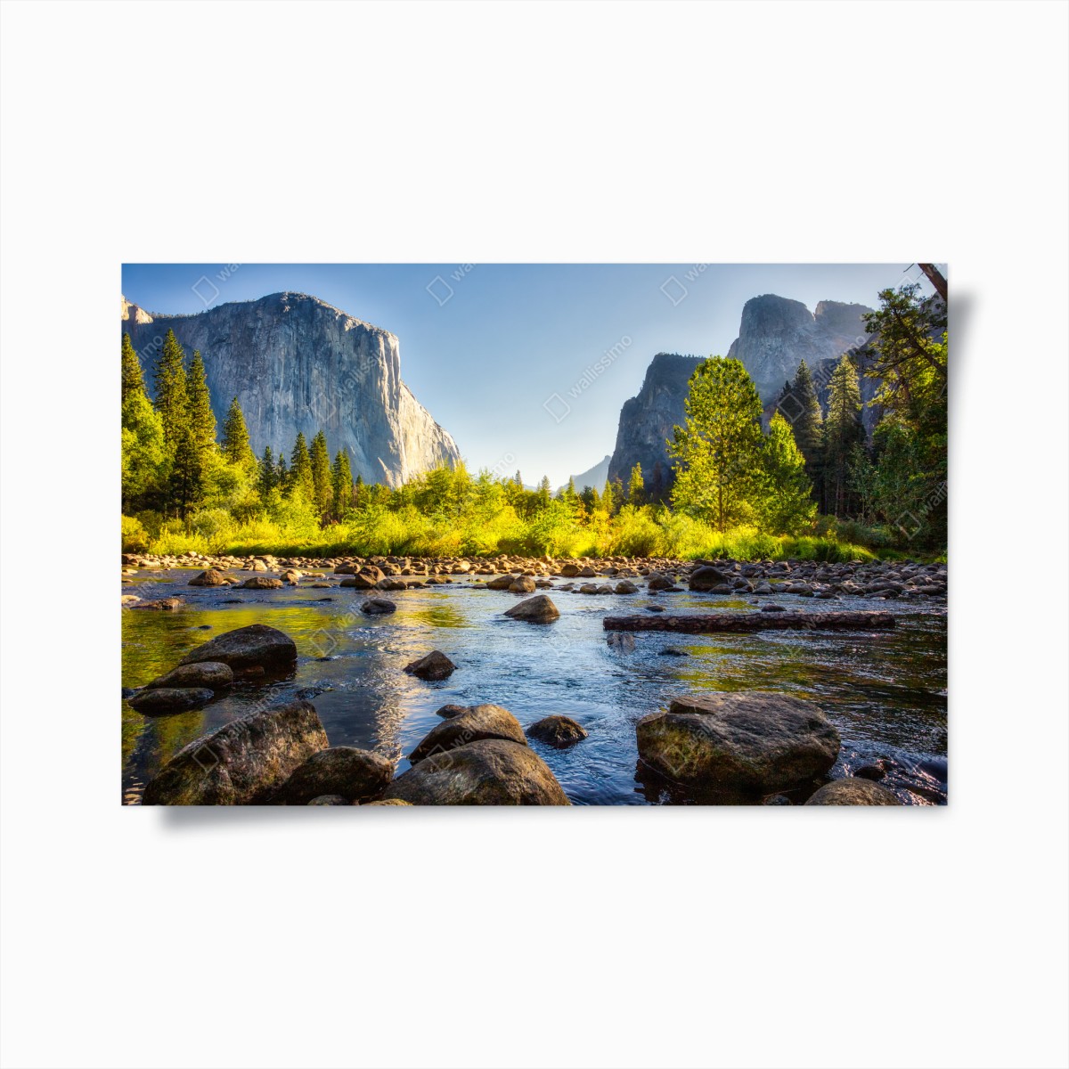 Poster golden river valley landscape • Wallissimo® Poster golden river valley landscape • Wallissimo®