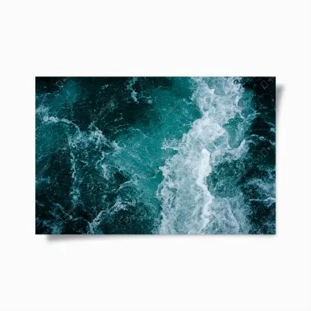 Poster turquoise ocean waves texture • Wallissimo®