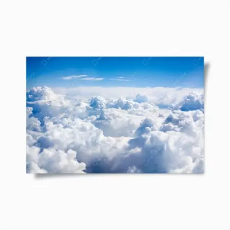 Poster serene blue cloudscape • Wallissimo®