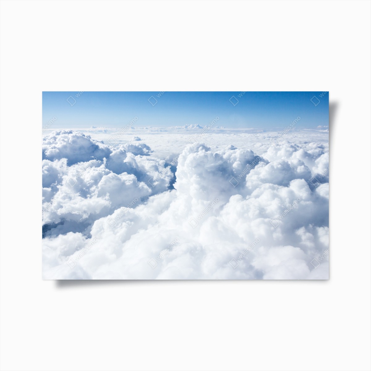 Poster view from above: soft clouds and blue sky • Wallissimo® Poster view from above: soft clouds and blue sky • Wallissimo®