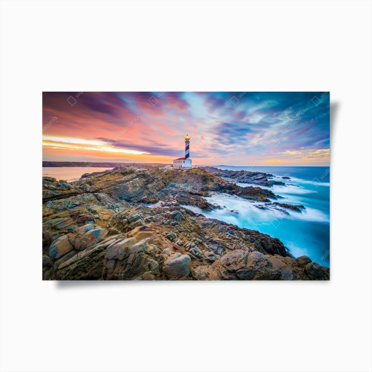 Poster sunset at Favaritx lighthouse, Minorca • Wallissimo® Poster sunset at Favaritx lighthouse, Minorca • Wallissimo®