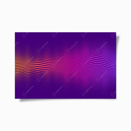 Poster vibrant gradient wave pattern • Wallissimo®