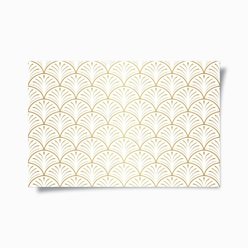 Poster gold art deco fan pattern