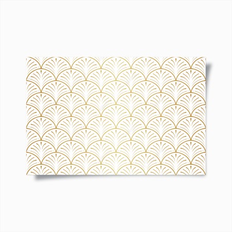 Poster gold art deco fan pattern • Wallissimo®