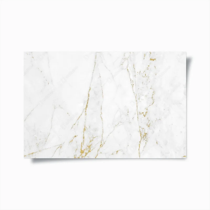 Poster white marble with gold veins