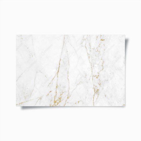 Poster white marble with gold veins • Wallissimo®