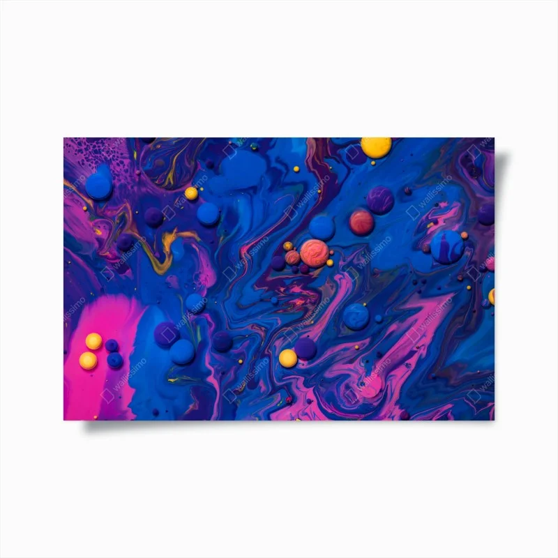 Poster vibrant cosmic paint swirls