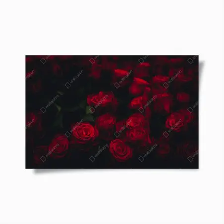 Poster moody red rose bouquet • Wallissimo®