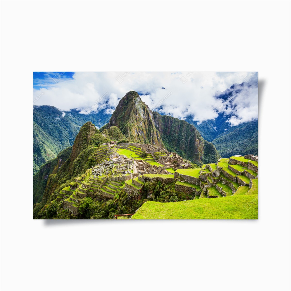 Poster Machu Picchu ancient mountain terraces • Wallissimo® Poster Machu Picchu ancient mountain terraces • Wallissimo®