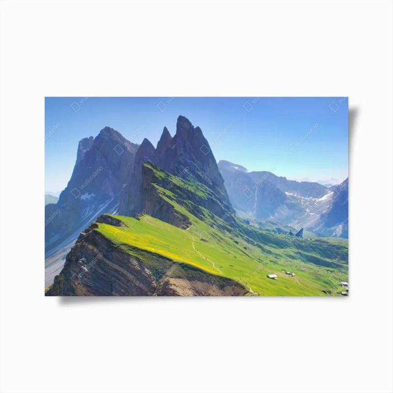 Poster majestic Seceda panorama in the Dolomites