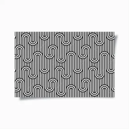 Poster black and white geometric optical pattern • Wallissimo®