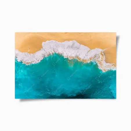 Poster turquoise waves at Kelingking Beach • Wallissimo®