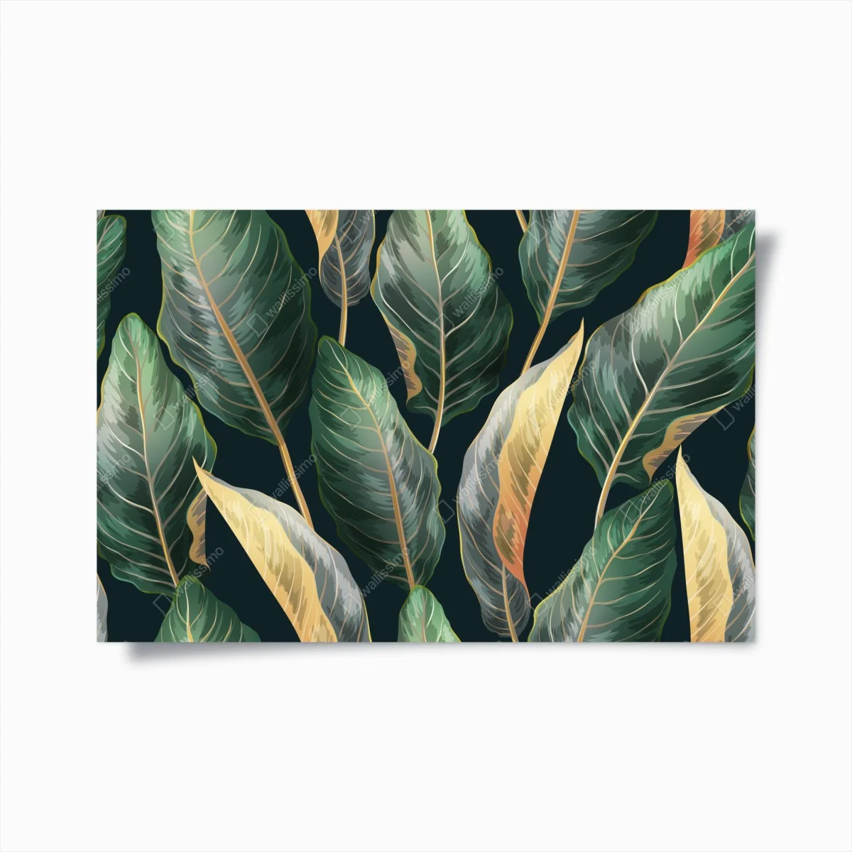 Poster vintage tropical leaves pattern • Wallissimo® Poster vintage tropical leaves pattern • Wallissimo®