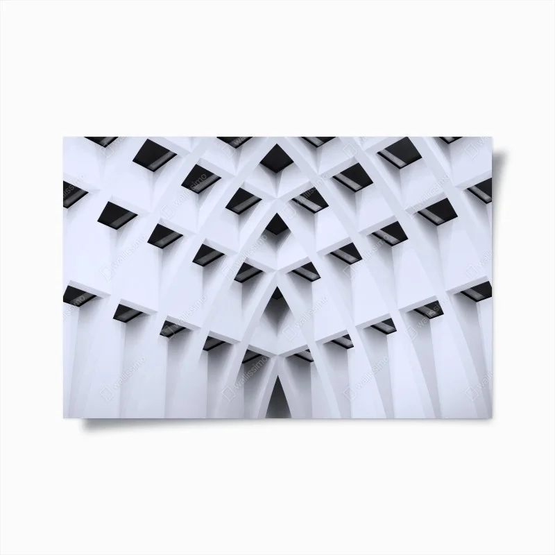 Poster geometric arched ceiling pattern